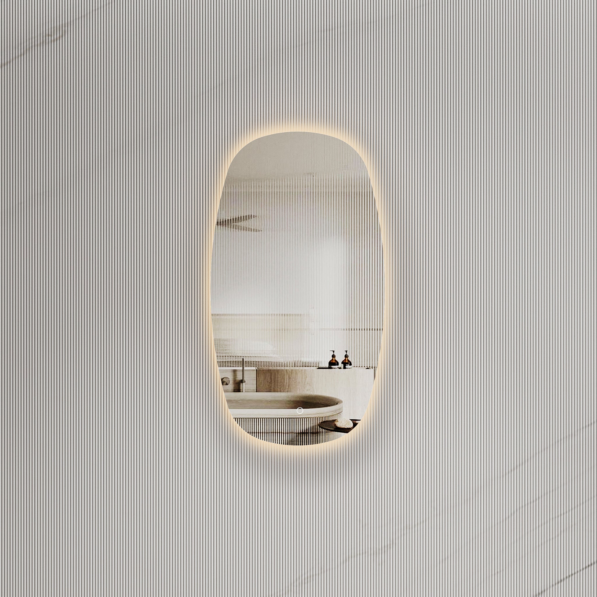 Riri Oblong Backlit LED Mirror with Polished Edge and Demister | 7 sizes available, from 400mm to 1200mm |