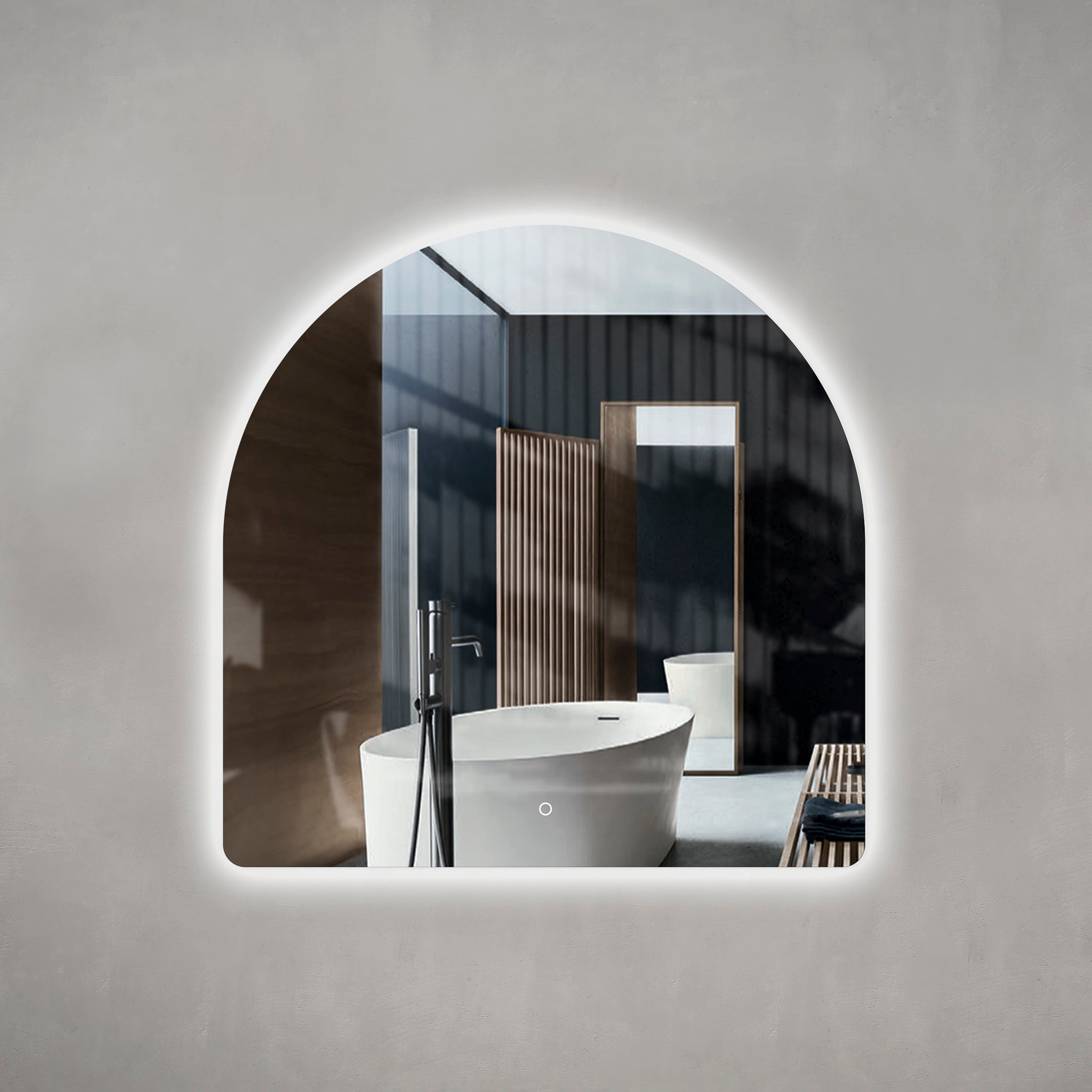 Arco Arch Backlit LED Mirror with Polished Edge and Demister | 11 sizes available, from 400mm to 1500mm |