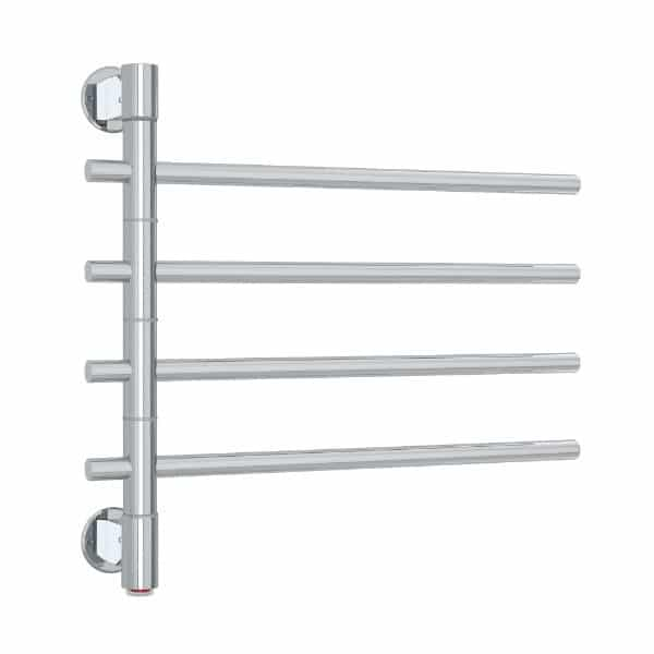 Thermogroup 4 Bar Thermorail Round Swivel Heated Towel Rail 600mm | Polished Stainless |