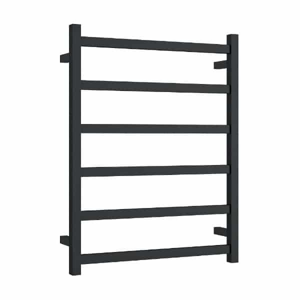 Thermogroup 6 Bar Thermorail Square Heated Towel Ladder 600mm | Matte Black |