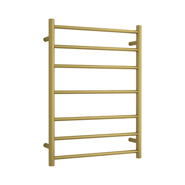 Thermogroup 7 Bar Thermorail Round Heated Towel Ladder 600mm | Brushed Gold |