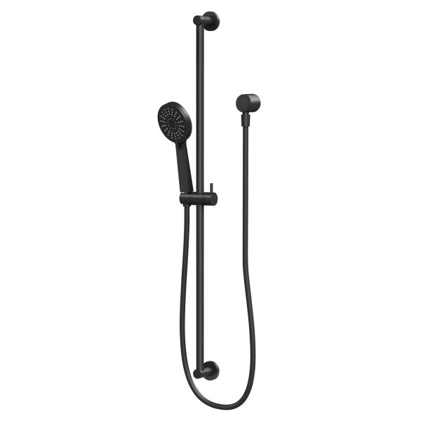 Phoenix Vivid Slimline Extended Rail Shower | Matte Black |