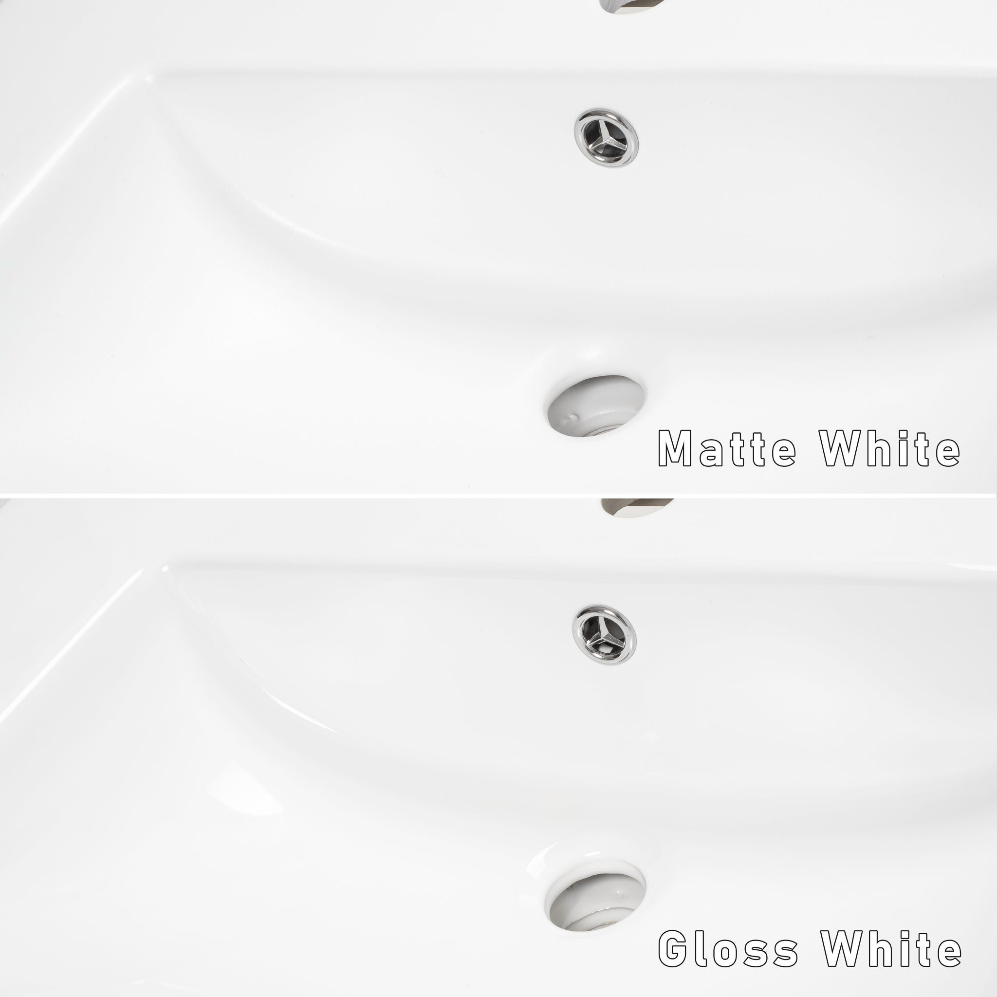 Kaku 1200mm Vanity Top with 1 Tap Hole, Gloss White