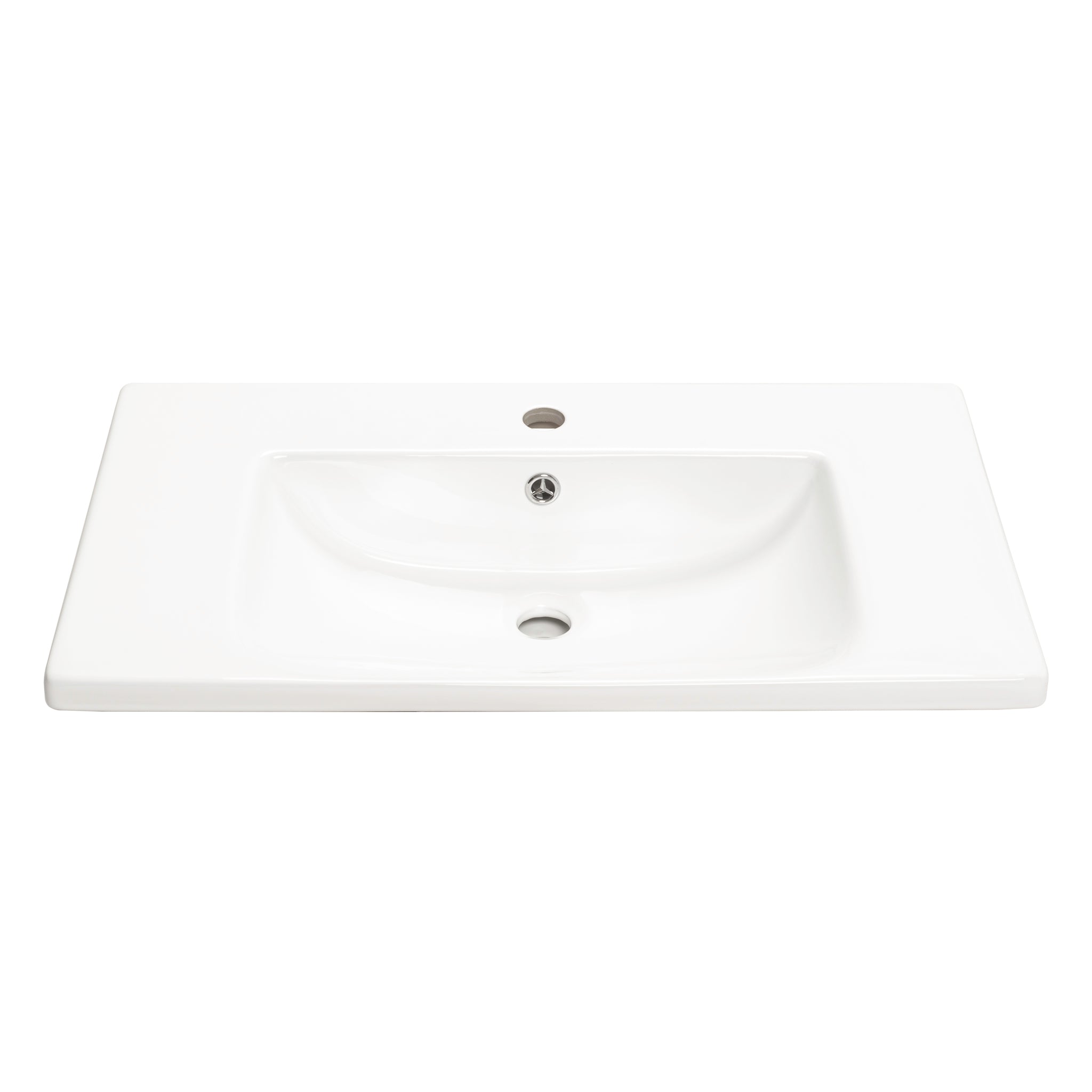 Kaku 750mm Vanity Top with 1 Tap Hole, Gloss White