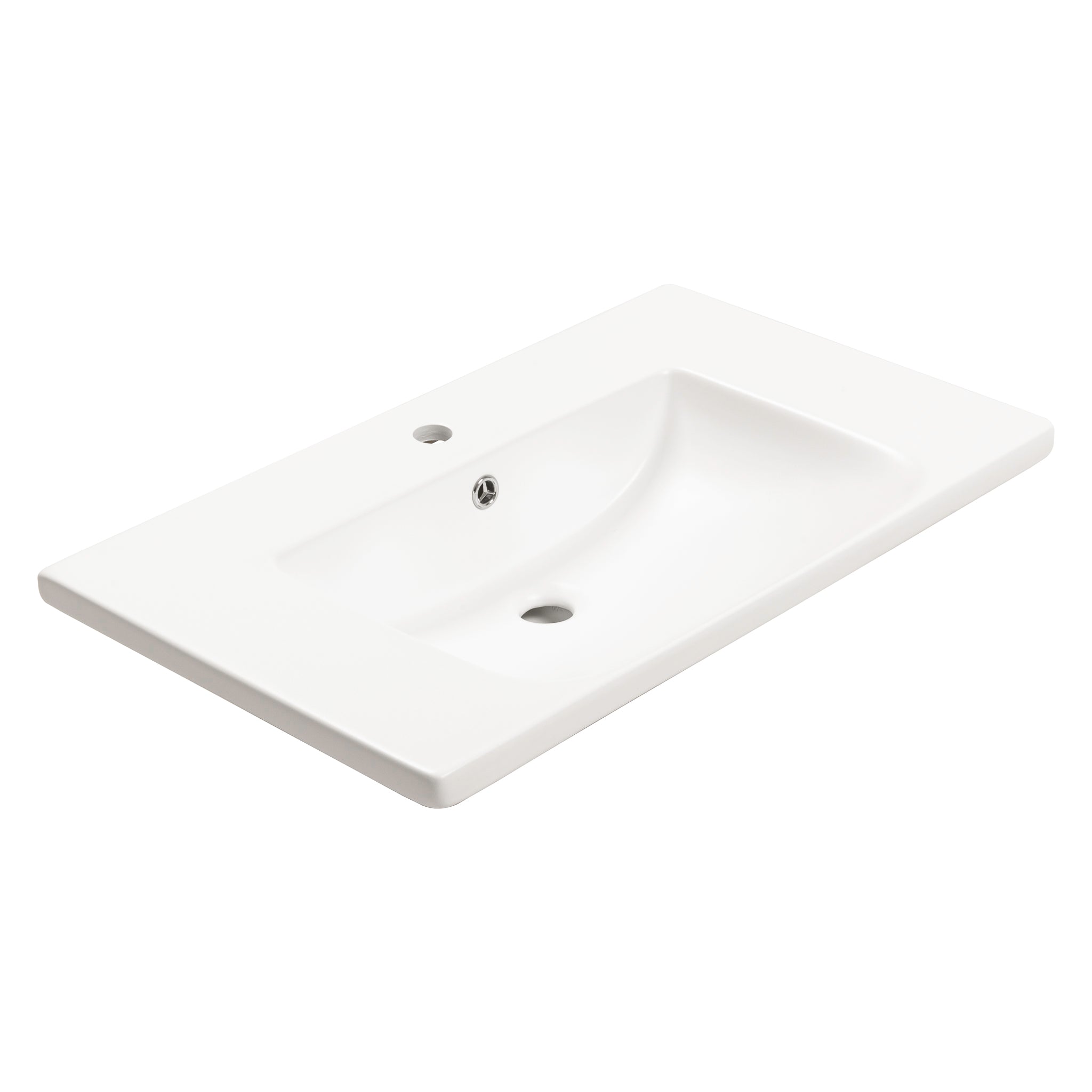 Kaku 750mm Vanity Top with 1 Tap Hole, Gloss White