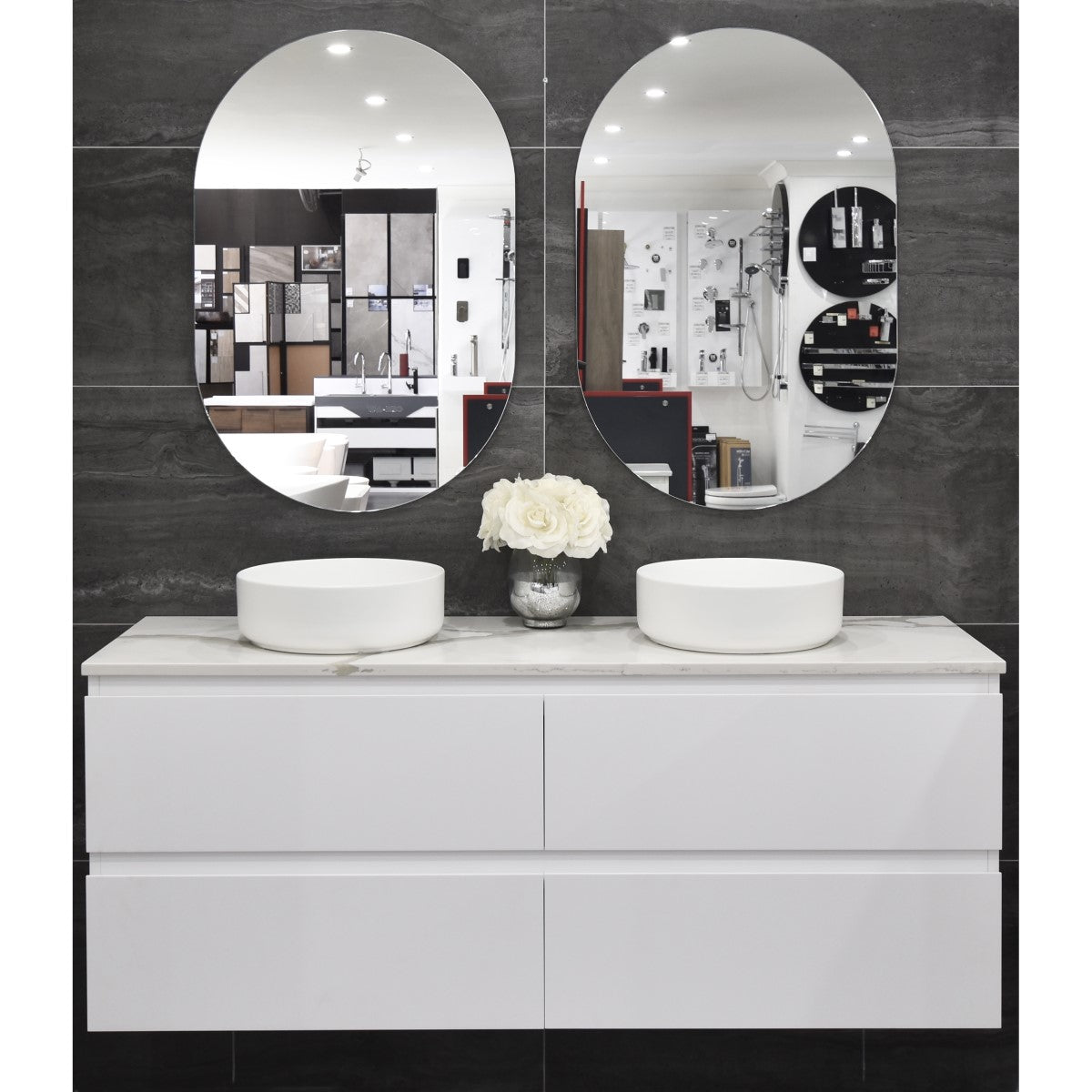 Alles Plus 1500mm Wall Hung Vanity Cabinet | Satin White |