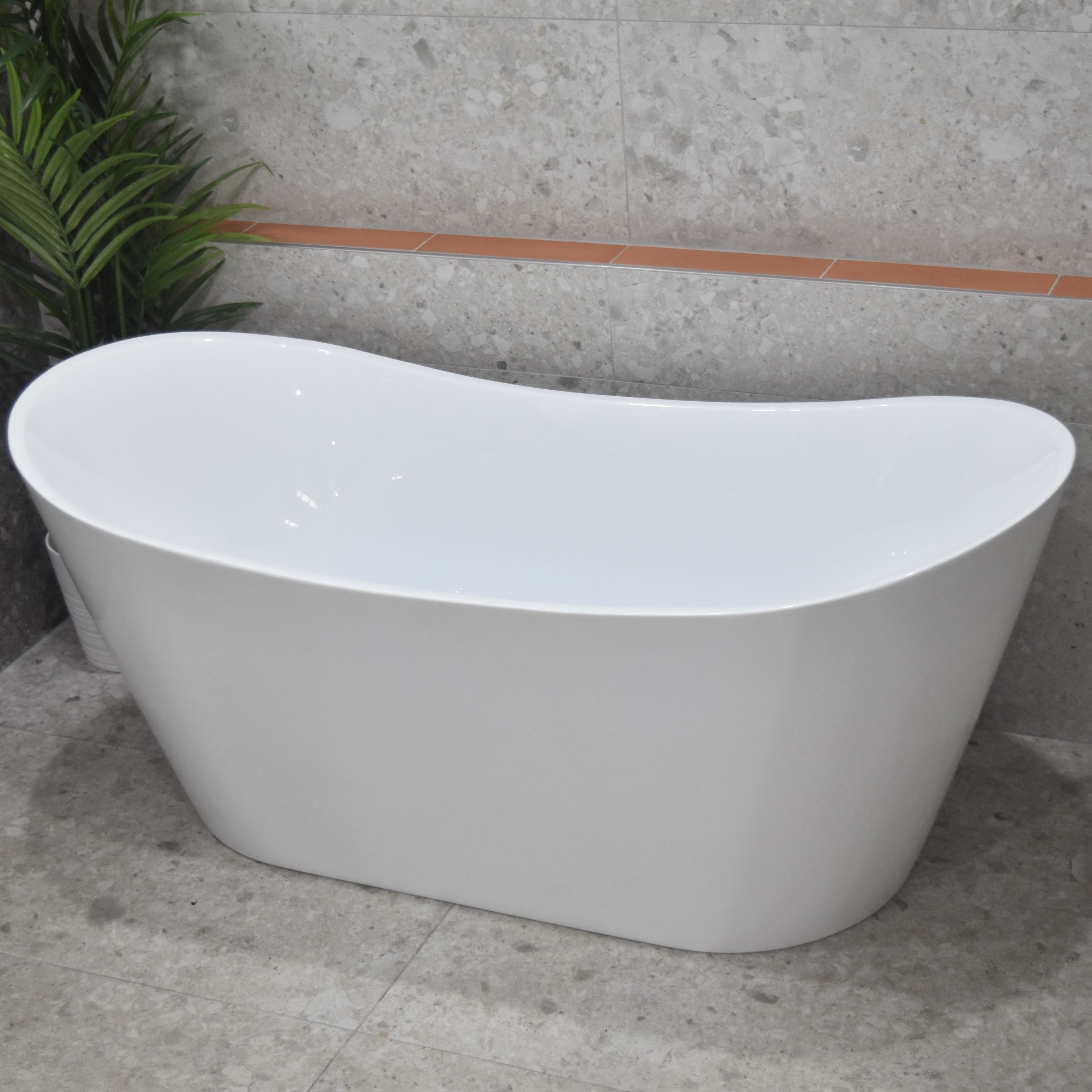 Sorriso 1600mm Double High Back Freestanding Bath, Gloss White *Clearance Stock*