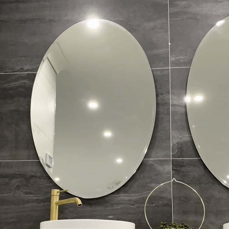 Oval Jewel Frameless Mirror with Bevelled Edge | 2 Sizes, from 600mm to 800mm |