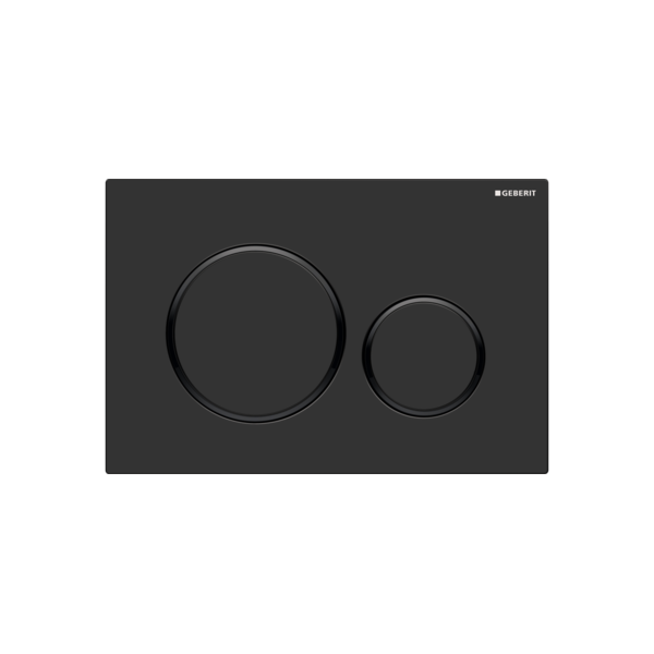 Geberit Sigma20 Dual Flush Button & Access Plate, Matte Black