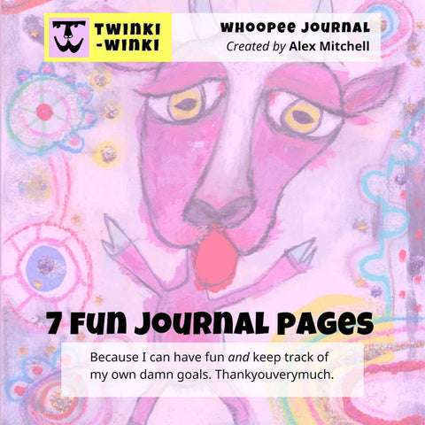 Detail of Twinki-mail opt-in freebie Whoopee Journal pages by Alex Mitchell.