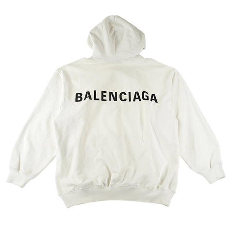 バレンシアガ BALENCIAGA ロゴ プルオーバー パーカー ホワイト P9721