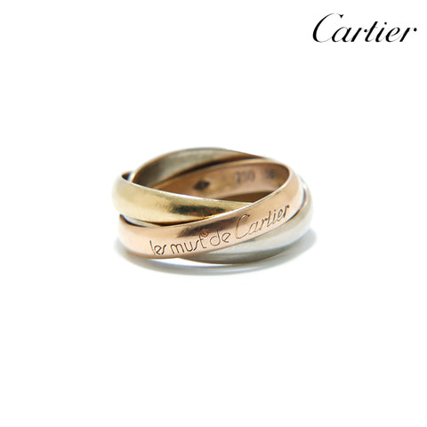 カルティエ CARTIER 18金 トリニティ スリーカラー シルバー ゴールド ...