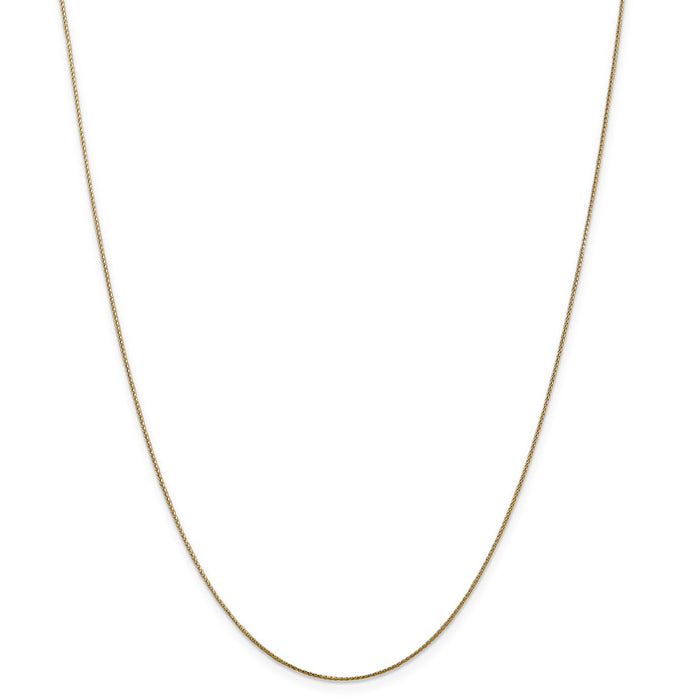 Million Charms 14k Yellow Gold, Necklace Chain, Diamond-Cut .65mm Spiga Pendant Chain, Chain Length: 16 inches