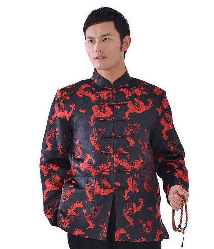 Brocade Dragon Coat (Black) – Hua Design