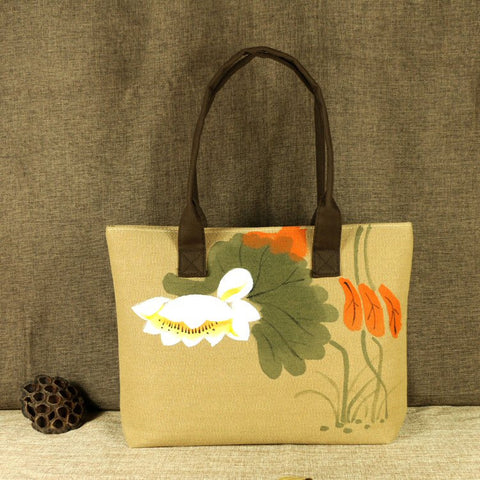 hand painted tote bag