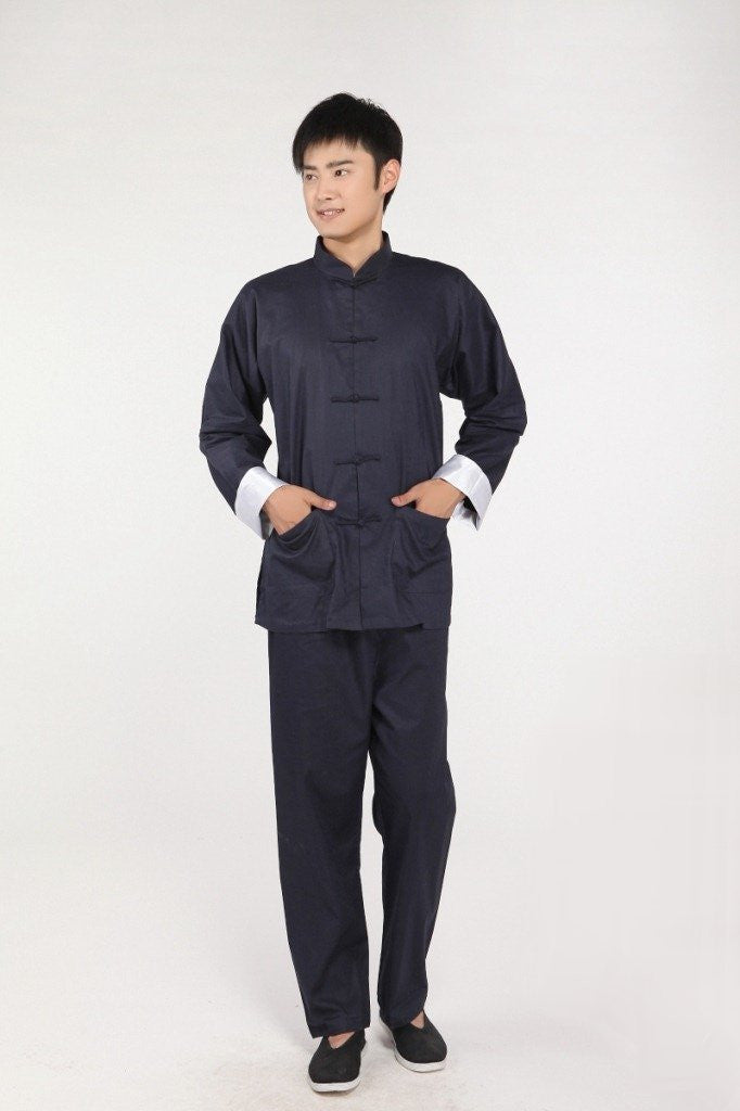 Linen Kung Fu Suit (Navy) – Hua Design