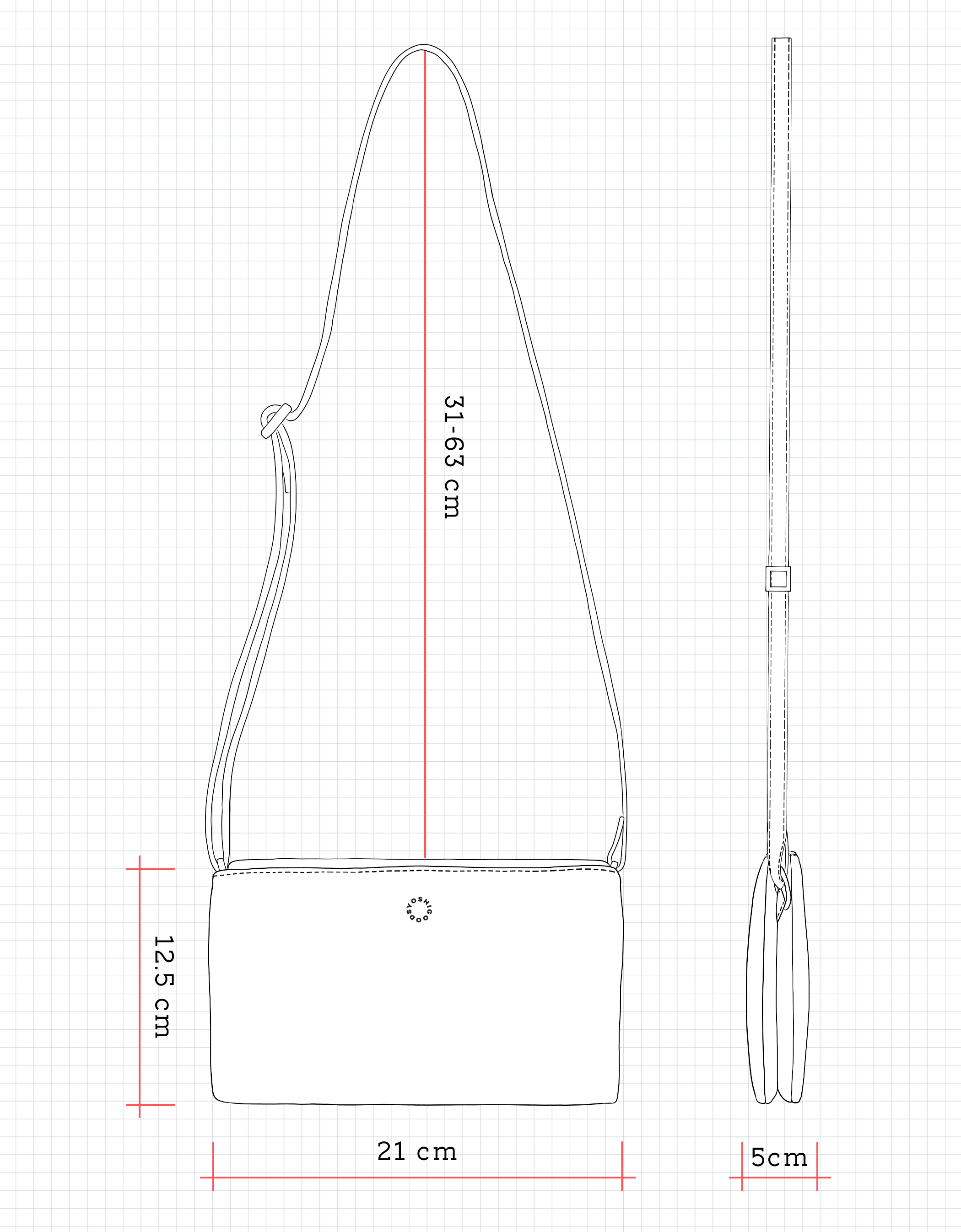 Logan Multiway Cross Body Bag Dimensions