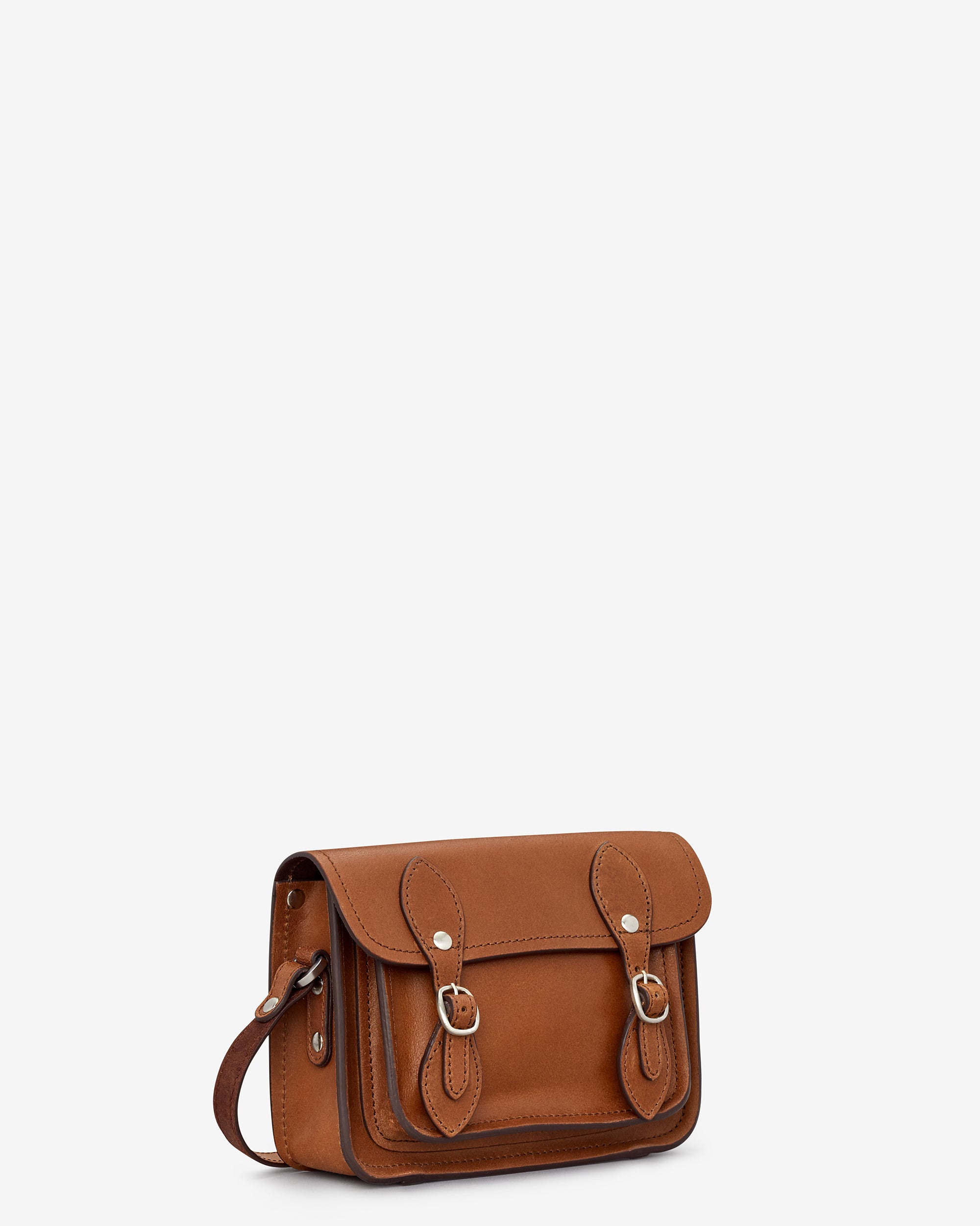 Tilney Brown Leather Mini Satchel By Yoshi