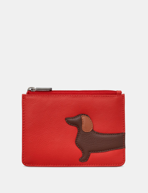 red leather purse