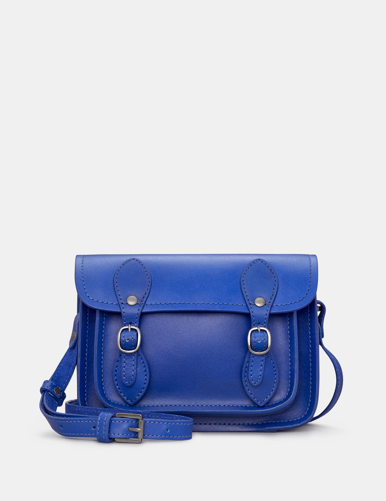 cobalt blue leather bag