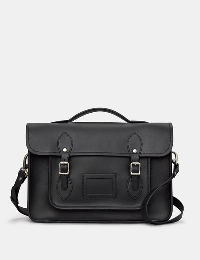 black leather satchels