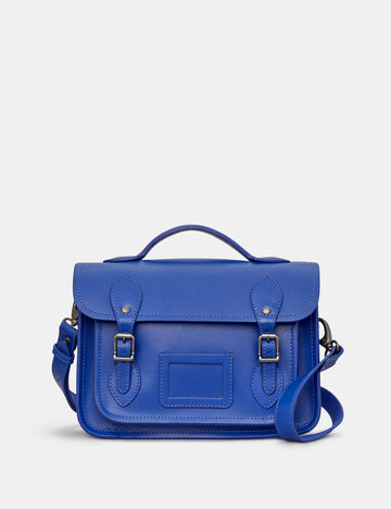 cobalt blue leather bag