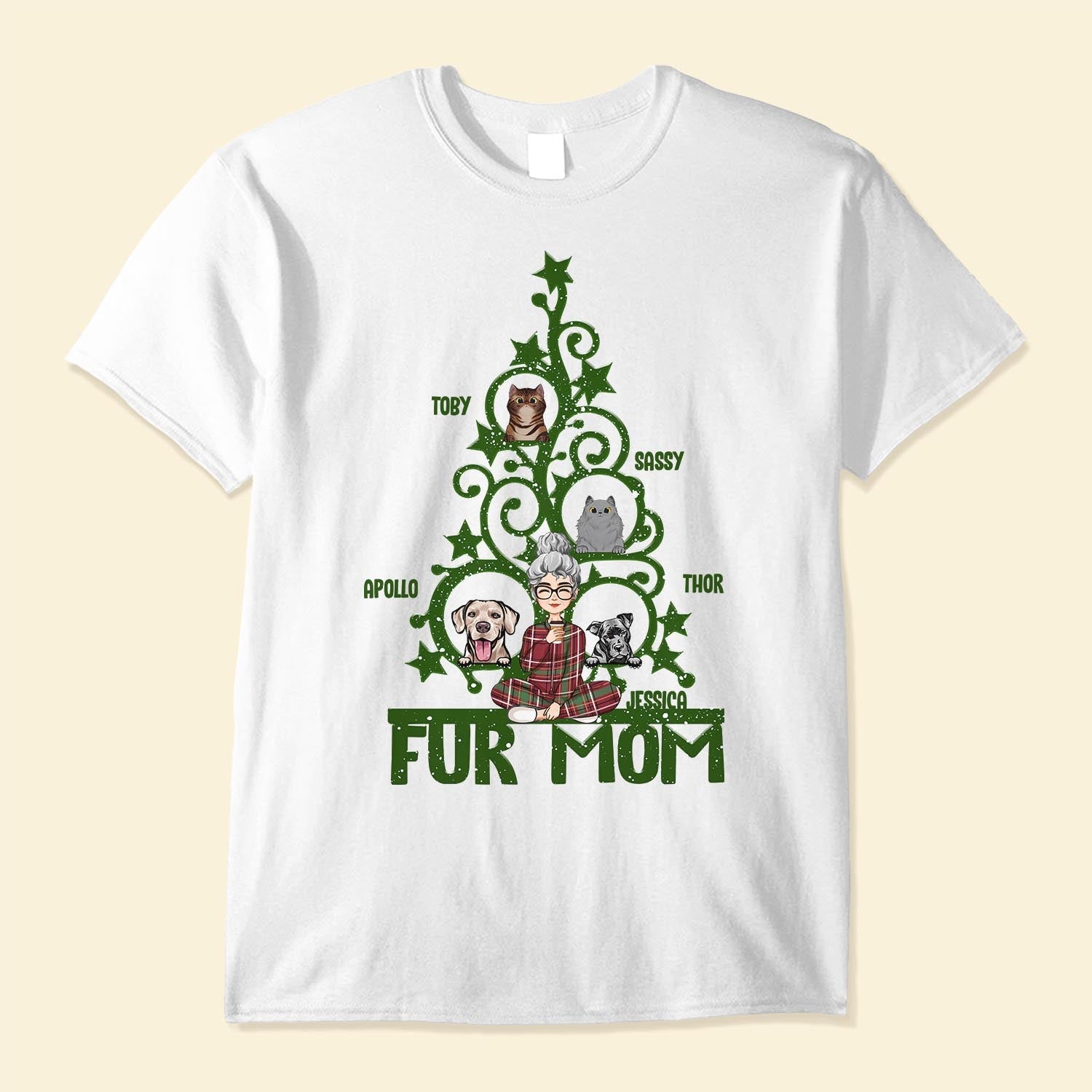 Fur Mom Christmas Trees, Xmas Gift for Pet Lovers