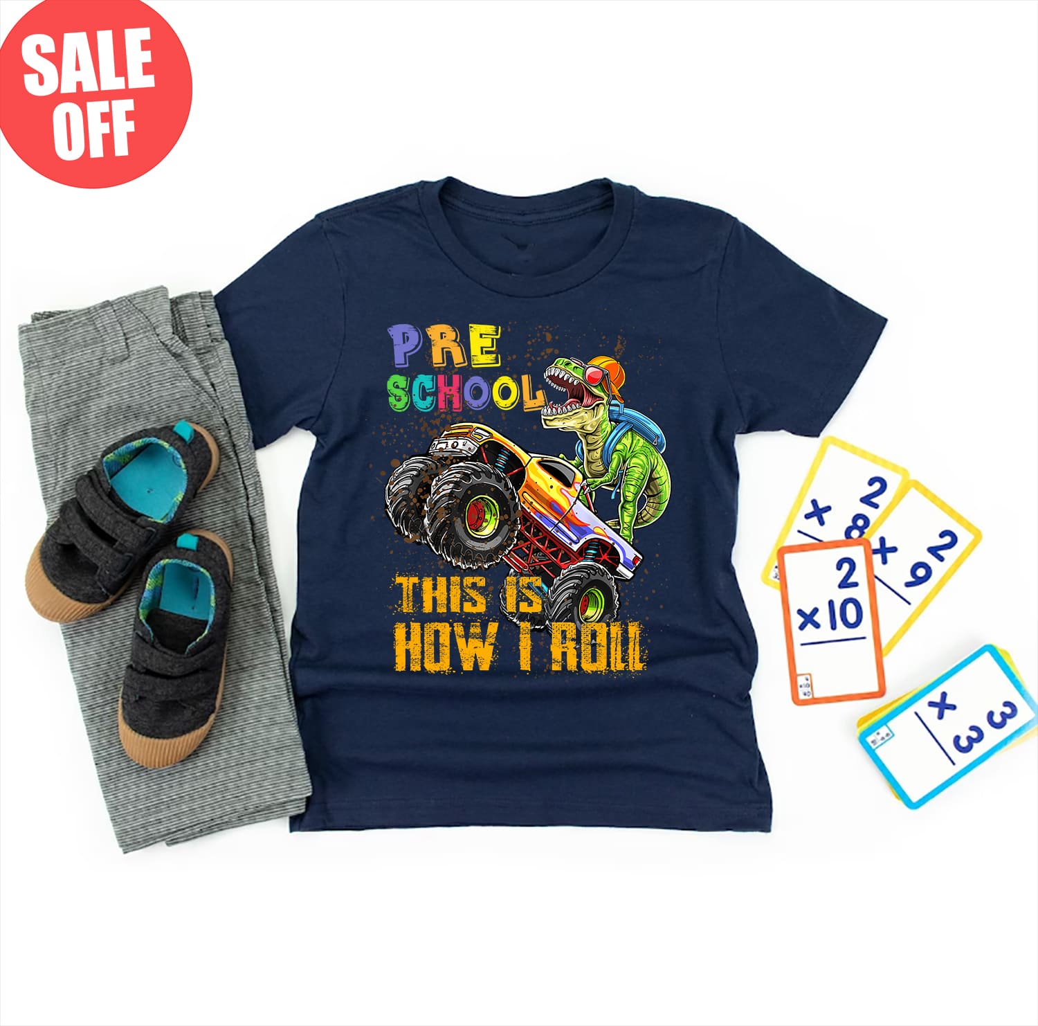Preschool This Is How I Roll Dinosaur T-shirt, Back To Scholl Gift