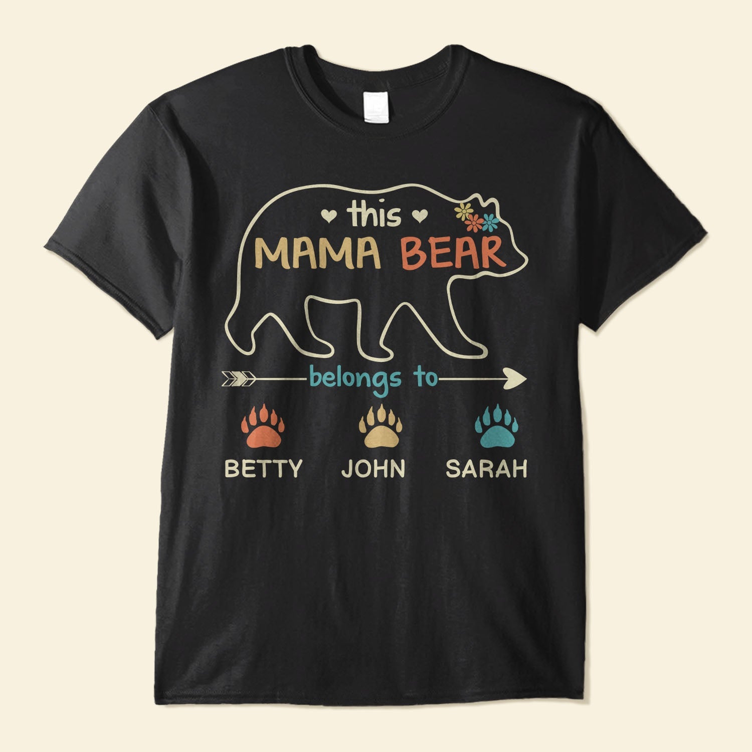 Mama Bear Shirt - This Mama Bear Belongs To - First Mother's Day Gift