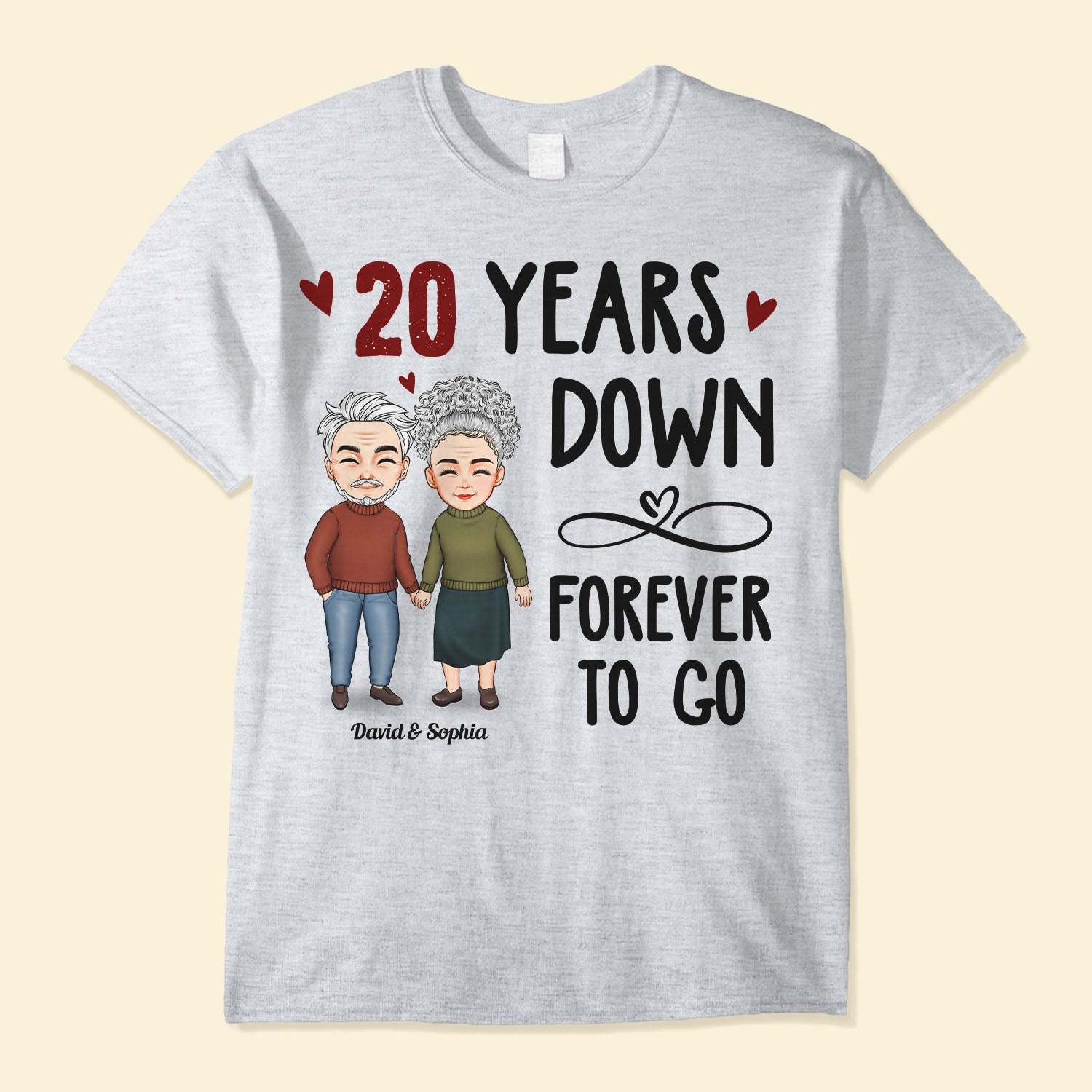 20 Years Down Forever to Go, New Year Gift for Couples