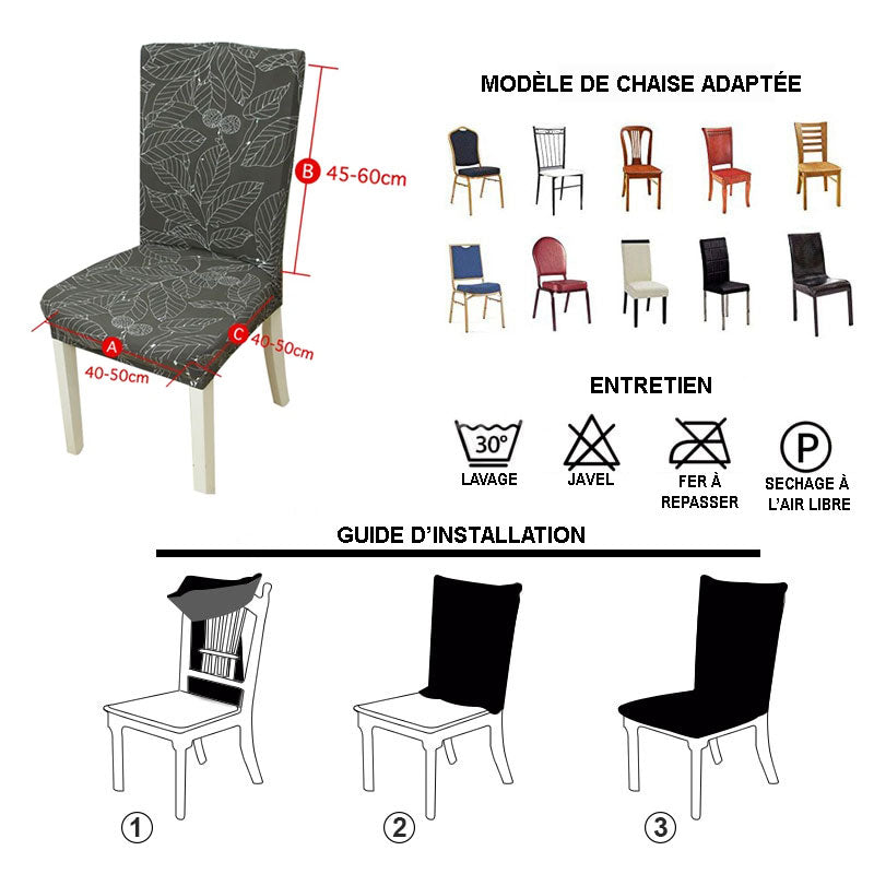 Guide des tailles housses de chaises - La maison des housses