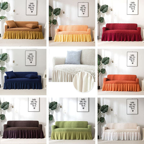 Stretch Sofa Covers With Pleated Skirt - The Sofa House Cover