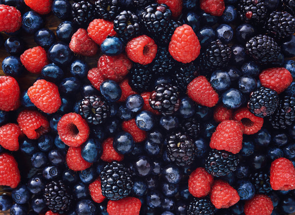 Raspberries, blueberries and blackberries for hair growth
