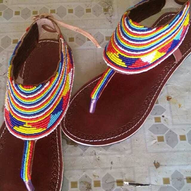 maasai beaded sandals