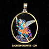 archangel michael sacred geometry gemstone pendant