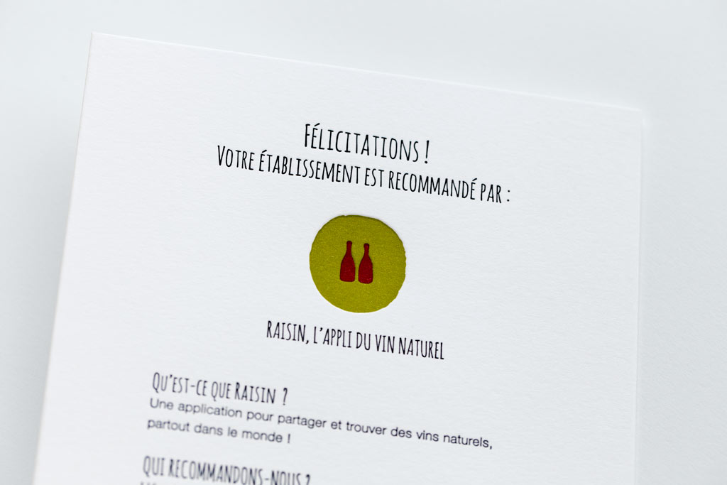 Réalisation sur mesure - Letterpress de Paris - impression letterpress