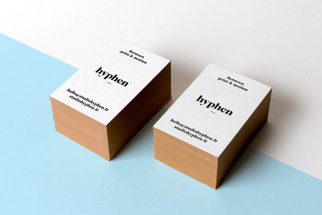 carte de visite letterpress - design Studio Hyphen