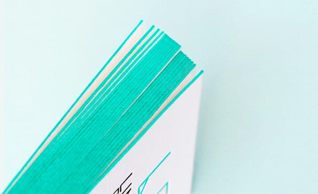 Letterpress de Paris - carte de visite letterpress couleur sur tranche - impression sur mesure