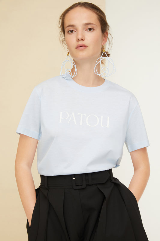 半額】 新品未着用 白M パトゥロゴTシャツ オーガニックコットン PATOU