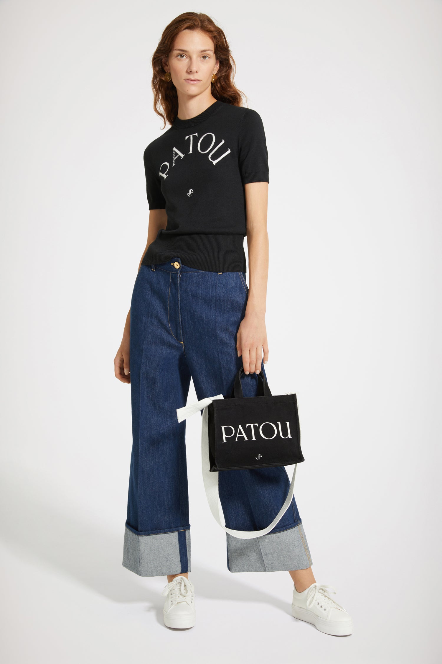 商品の通販 PATOU コットンブレンド パトゥ ジャカードニット トップ