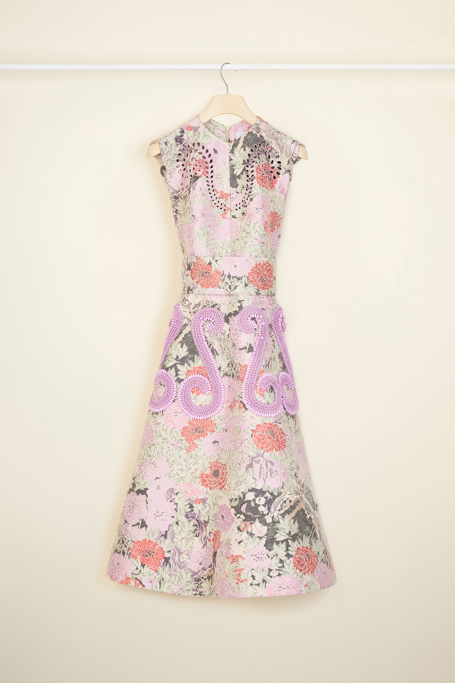 Patou - Floral jacquard dress with embroidery