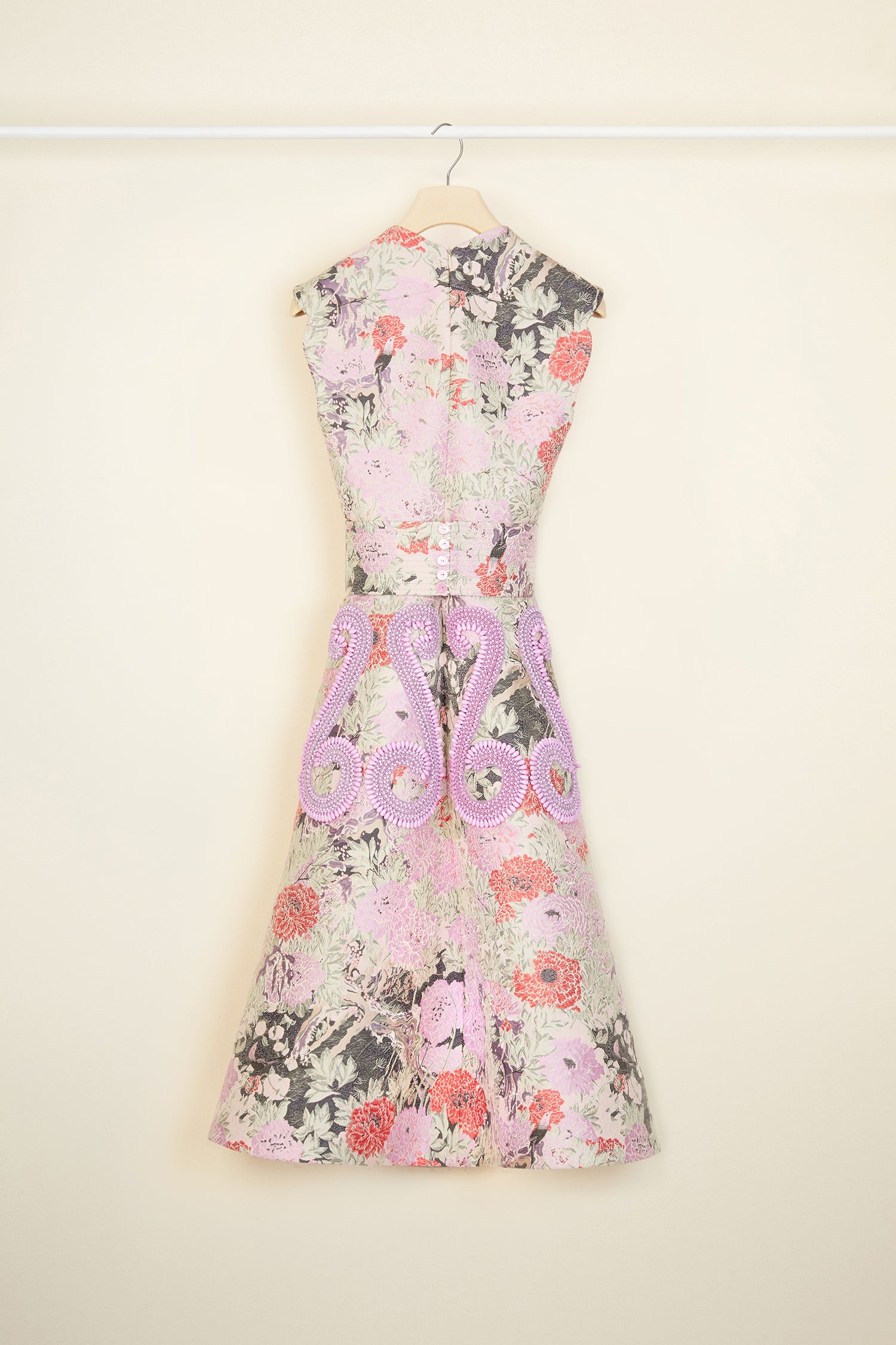 Patou - Floral jacquard dress with embroidery