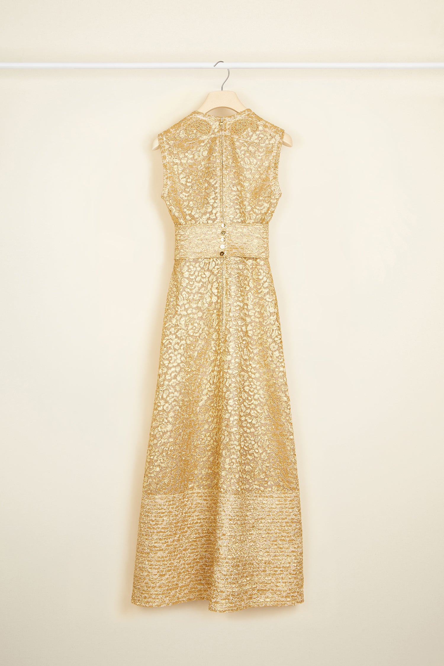 Patou - Gold lace dress with embroidery