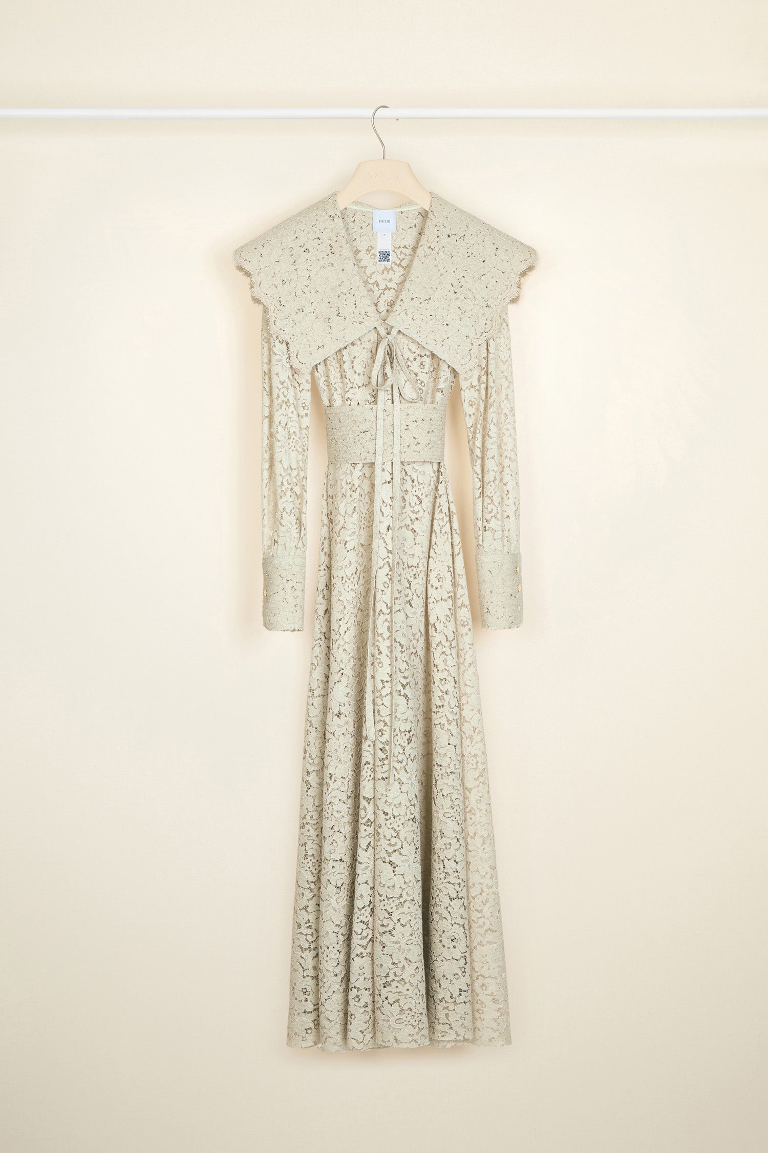 Patou - Lace dress with wide collar