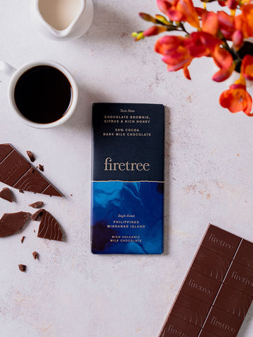 Firetree's Philippines, Mindanao Island 50% cocoa Dark Milk Chocolate Bar