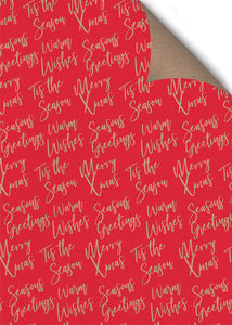 red foil wrapping paper