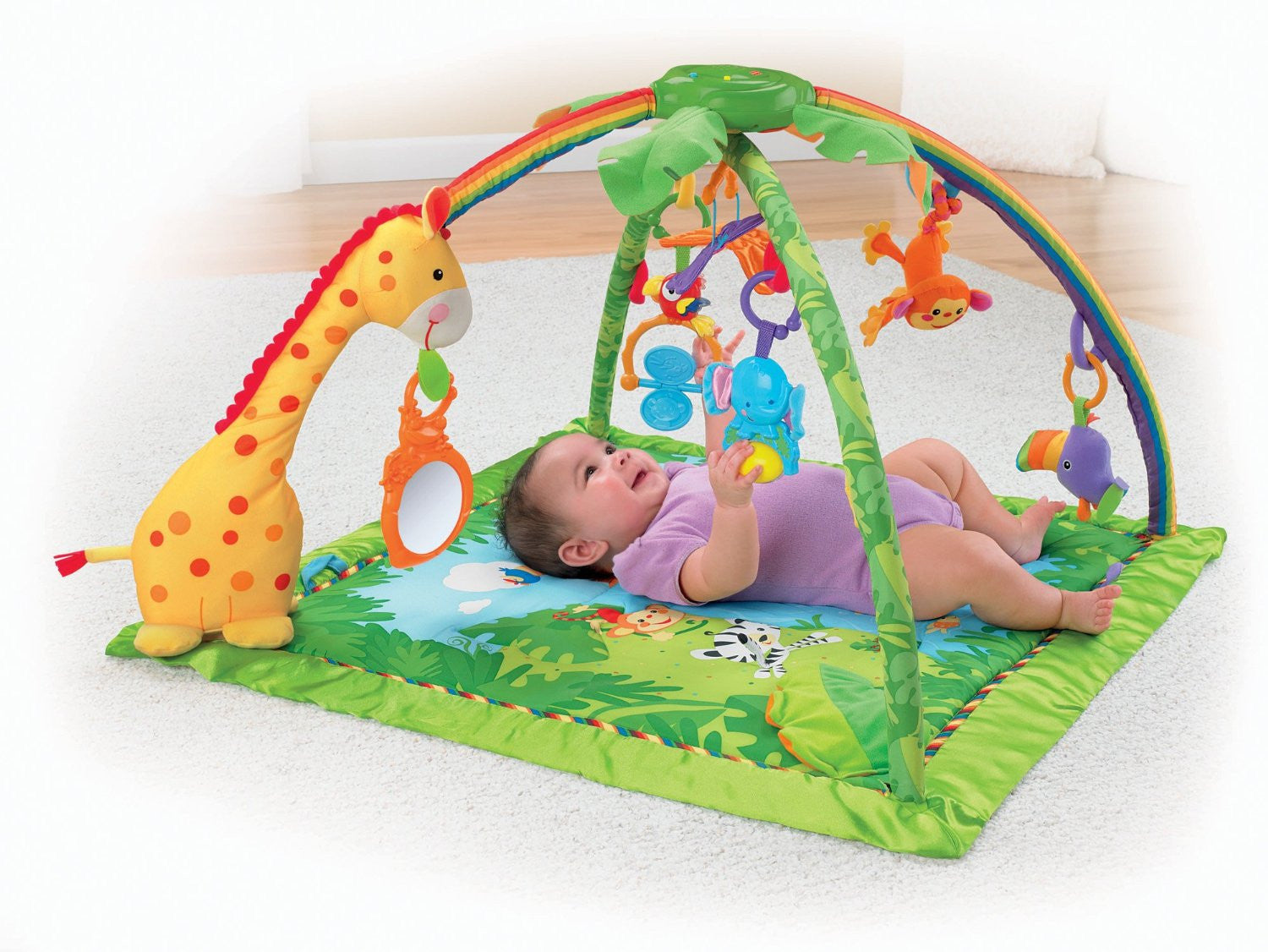 Fisher Price Rainforest Melodies And Lights Deluxe Gym Family