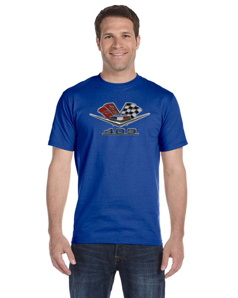 Chevrolet 409 Cross Flags T-shirt – GMClubapparel.com