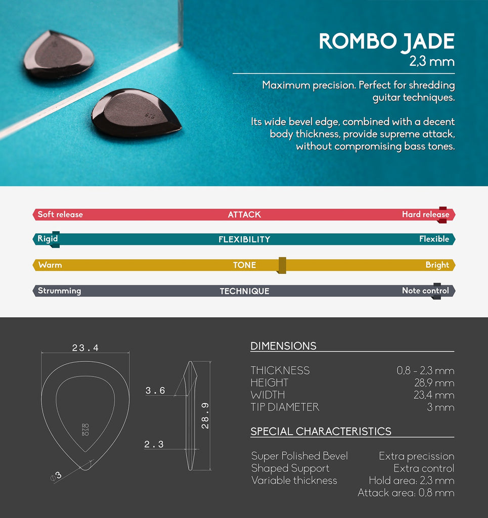 Guitar Pick Rombo Jade