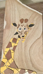 Red Brush Art Blog Mosaics: Giraffe Ceramic Tile Mosaic on Sandstone